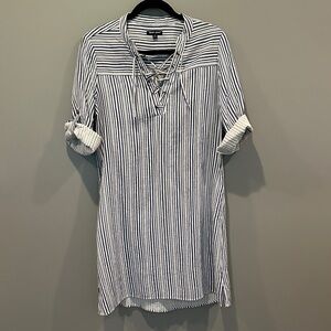 Dear John Black and White Striped Dress